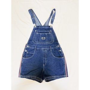 90s Over sized overall shorts